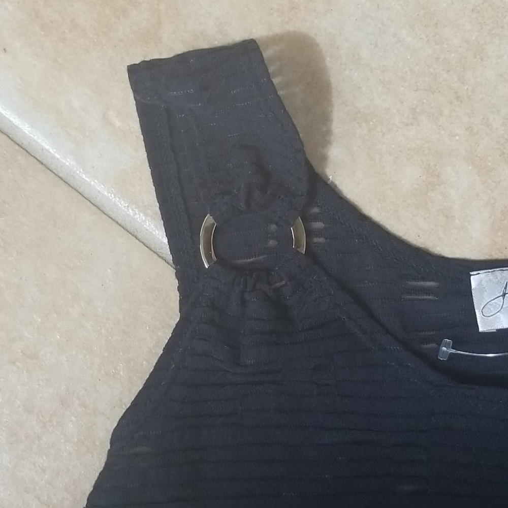J Valdi Black coverup with silver rings by shoulder small - Picture 4 of 7